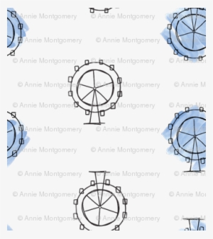 Ferris Wheels Watercolor Medium - Circle #1350906