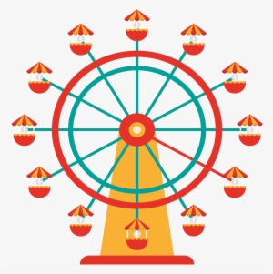Clip Art Transparent Download Carnival Ferris Wheel - Amusement Park #1351040