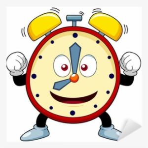 Illustration Of Cartoon Alarm Clock Sticker • Pixers® #1352330