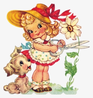 Ilustrações Infantis Em Imagens Png - Pretty Vintage Little Girl Clip Art #1352797