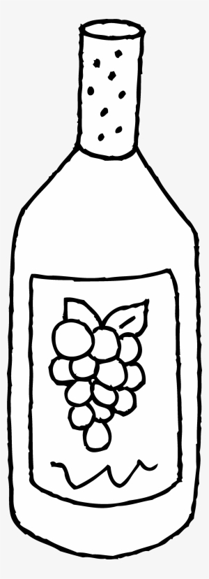 White Bottle Wine Clipart - Black And White Wine Goblet Clipart #1353319