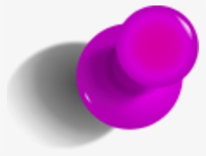 Push Pin Thumbtack Pushpin Vector Clip Art - Purple Push Pin Png #1353839