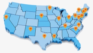 Pef Services Client Locations Map - Cicada Map United States - Free ...