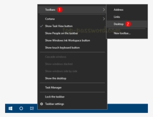 Click The Two Little Arrows >> On The Right Side Of - Taskbar #1354290