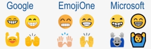 Old Emojis On The Left For Google, Emojione & Microsoft - Blog #1354312