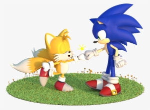 Here's A Cute Fist Bump Between Sonic And Classic Tails - Sonic And Tails Fist Bump #1354313