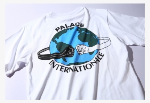 Palace Skateboard Earth Fist Bump T-shirt - Palace Skateboards #1354487