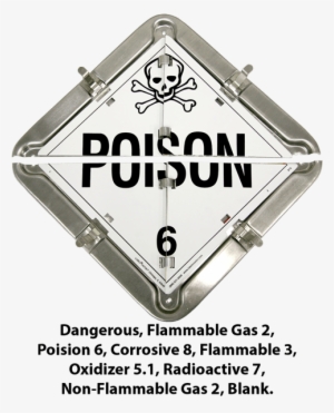 Split Frame 8 Placard Flip Set - Labelmaster Toxic/poison Placard, Un 2811, Removable #1354517