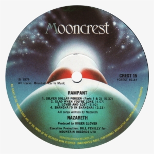 Crest 15 Label - Nazareth Bad Bad Boy 1973 Uk 7" Vinyl Moon9 #1354627