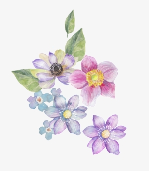 Four Color Flower Transparent Decorative - Flower #1355221
