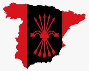 Flag Map Of Spain - Fascist Spain Flag Map #1356099