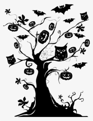 Free Icons Png - Halloween Tree Silhouette Png #1356466