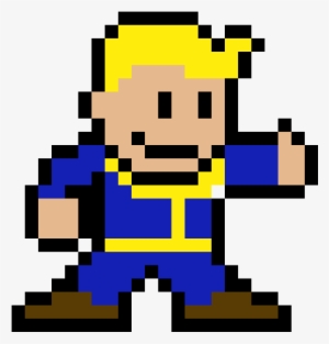 Download Png Black And White Library File Theosophicalseal - Fallout Vault Boy Pixel Art #1356923