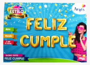 Globo Texto ''feliz Cumple '' 1 Un Argos - Argos #1356958