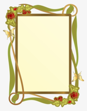 Retro Rose Frame - Picture Frame #1357230