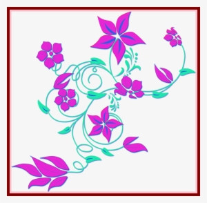 The Best Latest Flowers Border Design Arts Pict Of - Clipart Red Rose Flower Border Png #1357503