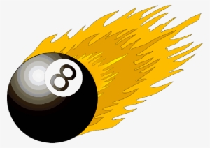 Black, Table, Fire, Cartoon, Ball, Flame, Free, Pool - Flames Clip Art #1357598