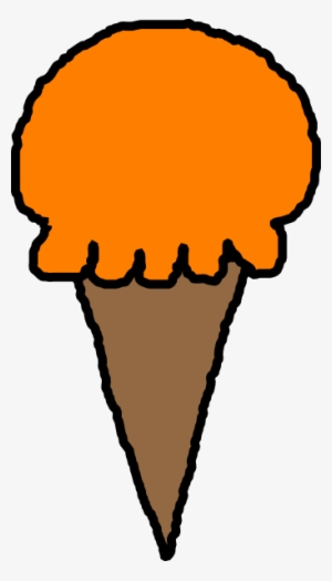 Orange Clipart Ice Cream Cone - Ice Cream Cones Orange #1359227