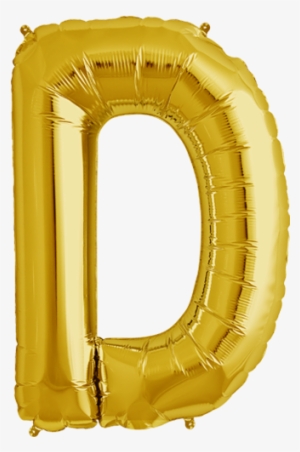 34" Gold Letter D Foil Balloon - Balloon Gold Letter D #1359748