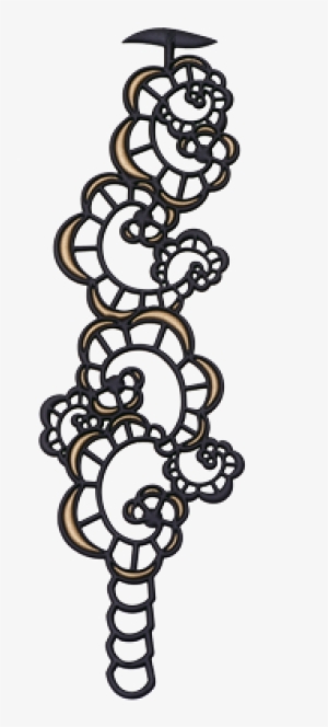 Japanese Flower Bracelet, Black & Olive - Bracelet #1360915