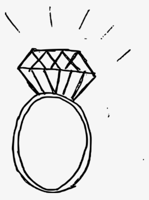 Diamond Bling Clipart Icon Png - Diamond Ring Drawing Png #1361436