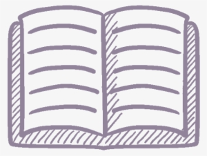 Open Book Icon Purple - Book Sketch #1361826