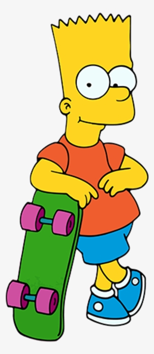 Cartoon Characters Simpsons Png - Bart Simpson Skateboarding #1361914