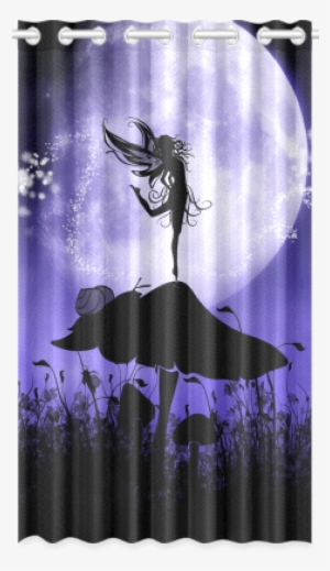 A Beautiful Fairy Dancing On A Mushroom Silhouette - Fairy Silhouette 2 Shower Curtain #1361946