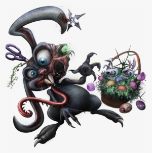 Evil Easter Bunny Drawing - Creepy Easter Bunny Drawing #1362374