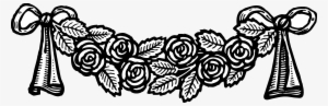 Banner Clip Vintage - Vintage Black And White Rose Clip Art #1363033