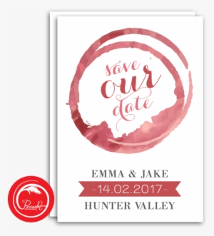Wine Stain Save The Date Card - Flyer #1363803