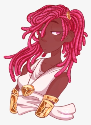She Looks Like An Anime - Cartoon Of Dreadlocked White Girl #1365800