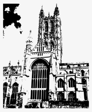 Canterbury Cathedral Clipart Canterbury Cathedral Durham - Canterbury Cathedral Outline #1366473