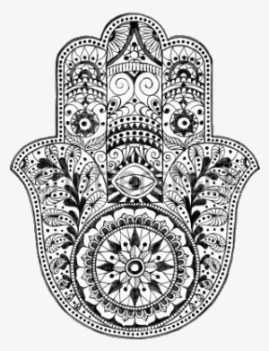 Hamsa And Hand Image - Mandala Designs Artist's Coloring Book #1366626