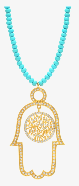 Dafna-דפנה Shema Hamsa Necklace #1367474