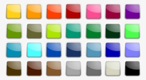 Button Icon Square Colorful Edge Shiny But - 5 Square Buttons Png #1367841