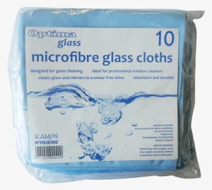 Optima 'glass' Microfibre Glass Cloth - Optima Glass Cleaning Microfibre Cloth - Pack Of 10 #1368456