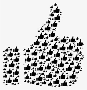Thumb Signal Fractal Computer Icons Symmetry - Big Black Thumbs Up #1368779
