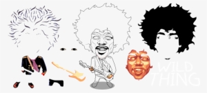 Jimi Hendrix Caricature Toni Agustian V2 Separated - Illustration #1368909