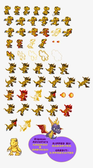 Agumon & Greymon - Agumon Sprites Png #1370172