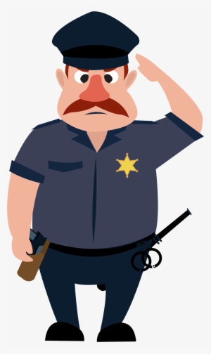 Svg Freeuse Police Officer Dog Car - Police Officer Cartoon Png #1371157