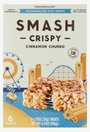 Smash Crispy Marshmallow Rice Treats Cinnamon Churro - Smash Rice Krispie Treats #1371293