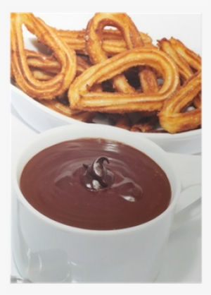 Churros Con Chocolate, A Typical Spanish Sweet Snack - Chocolate With Churros #1371354