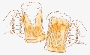 Beer Guinness Microbrewery Beers Clip Freeuse - Male Friends Toasting With Beer Card #1371707