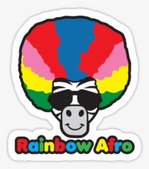 "rainbow Afro" Stickers By Detourshirts - Redbubble #1372625