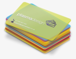 A Stack Of Tinted Translucent Plastic Cards - Pvc Business Card Png #1373208