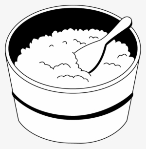 28 Collection Of Rice Drawing Png - Clip Art Black And White Rice #1373633