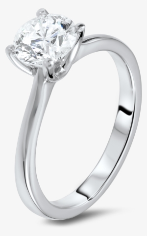 24 Carat Solitaire Diamond Ring - Real Natural Certified Round Cut Solitaire Diamond #1373804