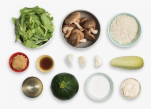 Japanese Rice Bowl & Mushroom Tempura With Zucchini - Japanese Cuisine #1374073