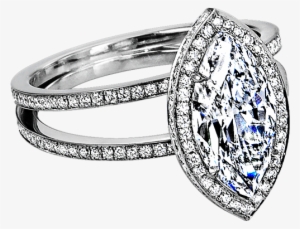 Marquise Diamond Ring Split Shank #1374366